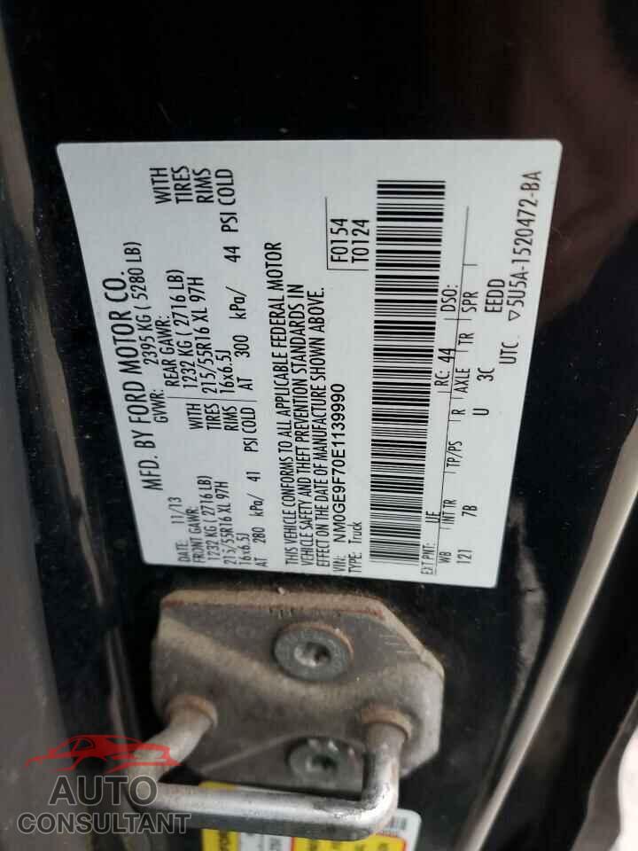 FORD TRANSIT 2014 - NM0GE9F70E1139990