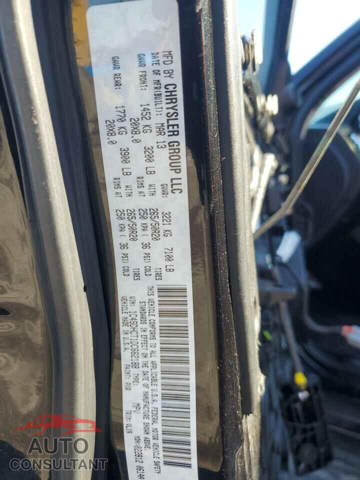 DODGE DURANGO 2013 - 1C4SDHCT1DC662188