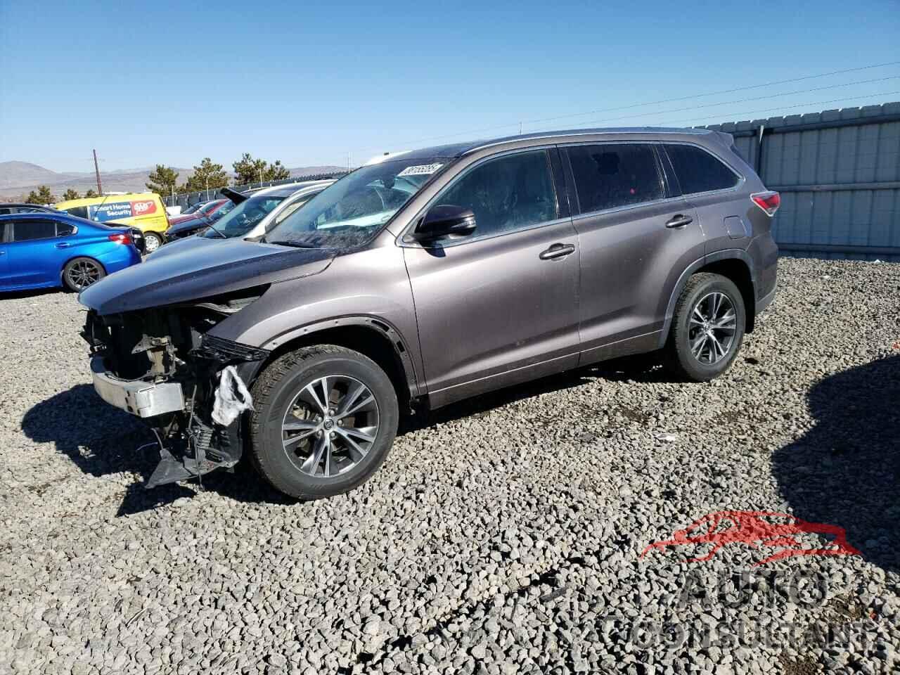 TOYOTA HIGHLANDER 2016 - 5TDJKRFH1GS242741