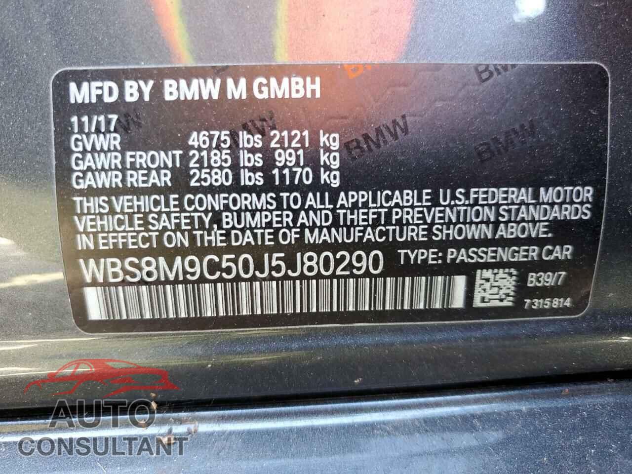 BMW M3 2018 - WBS8M9C50J5J80290