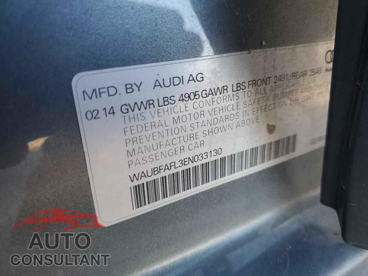 AUDI A4 2014 - WAUBFAFL3EN033130