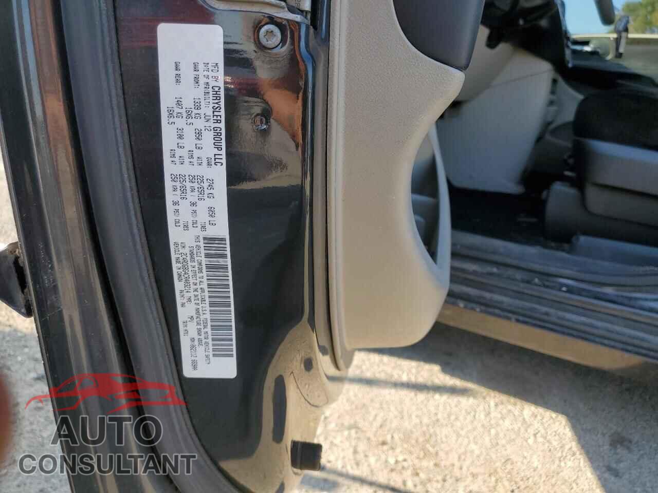 DODGE CARAVAN 2012 - 2C4RDGBG4CR403214