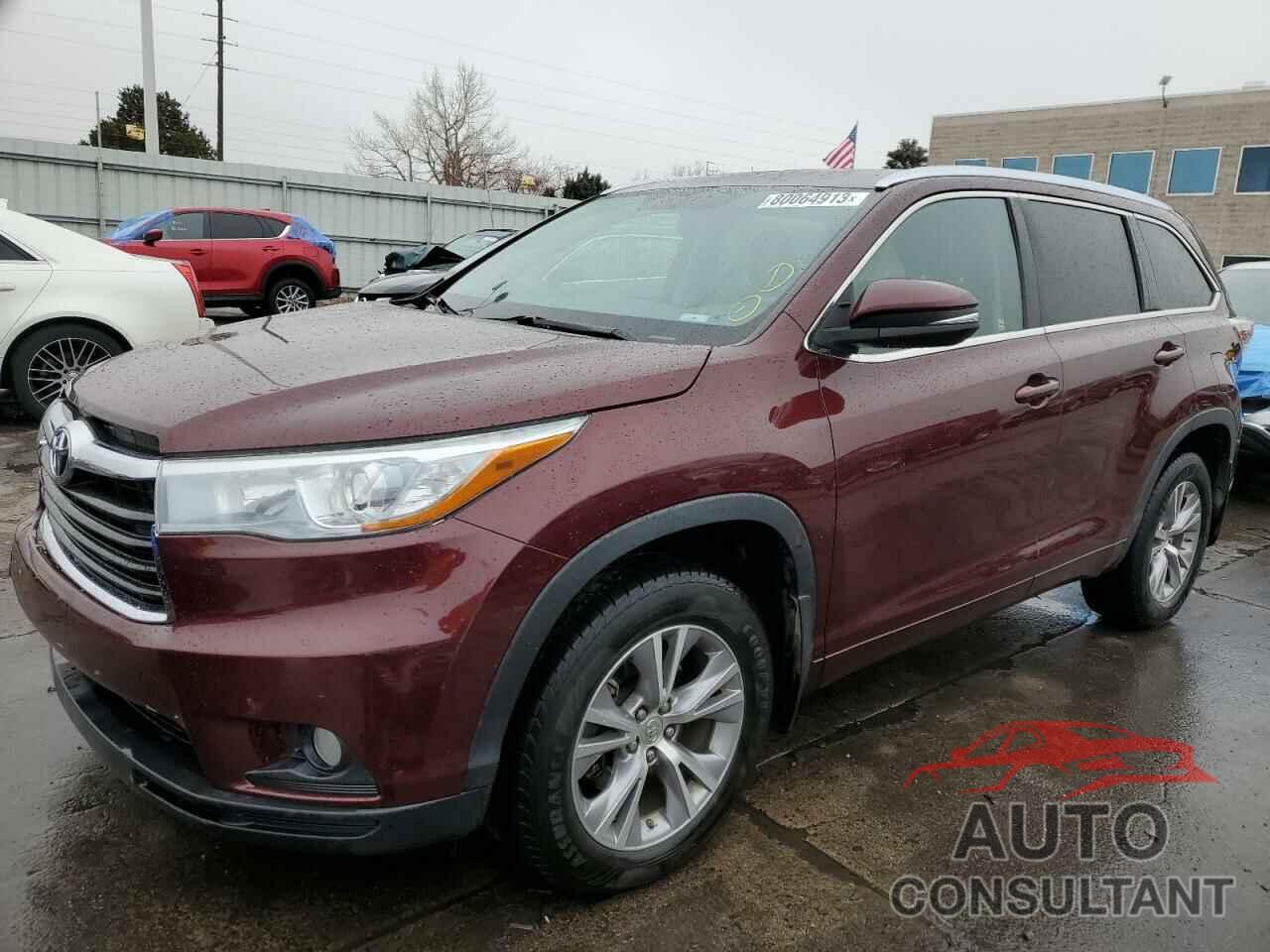 TOYOTA HIGHLANDER 2015 - 5TDJKRFH4FS124407