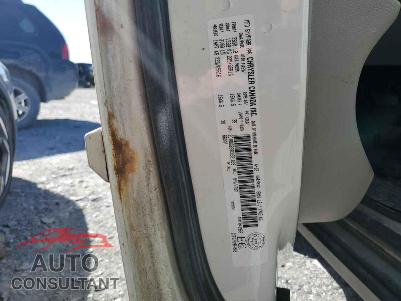 DODGE CARAVAN 2012 - 2C4RDGBG8CR331899