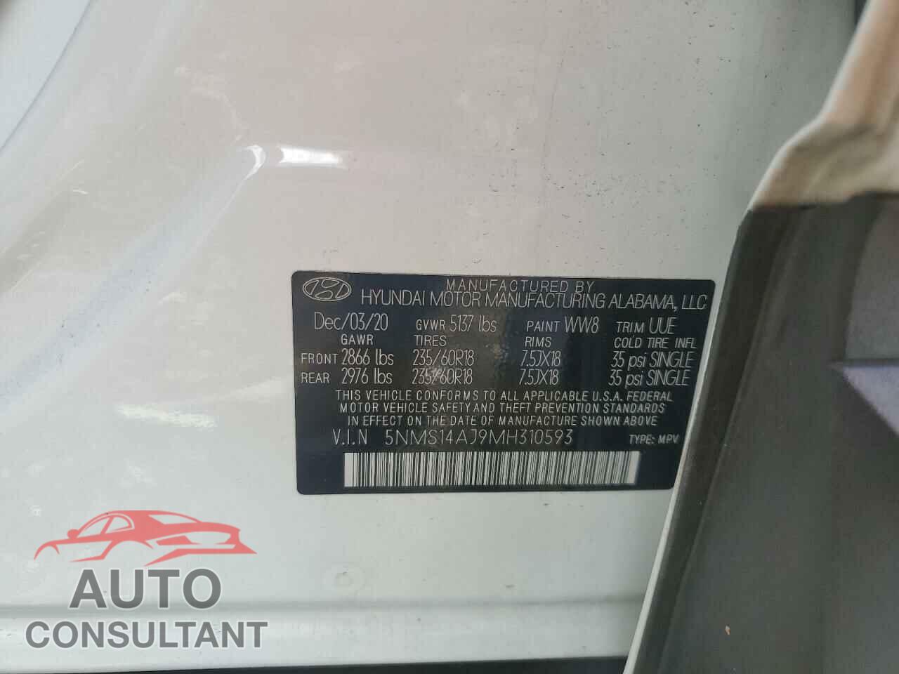 HYUNDAI SANTA FE 2021 - 5NMS14AJ9MH310593