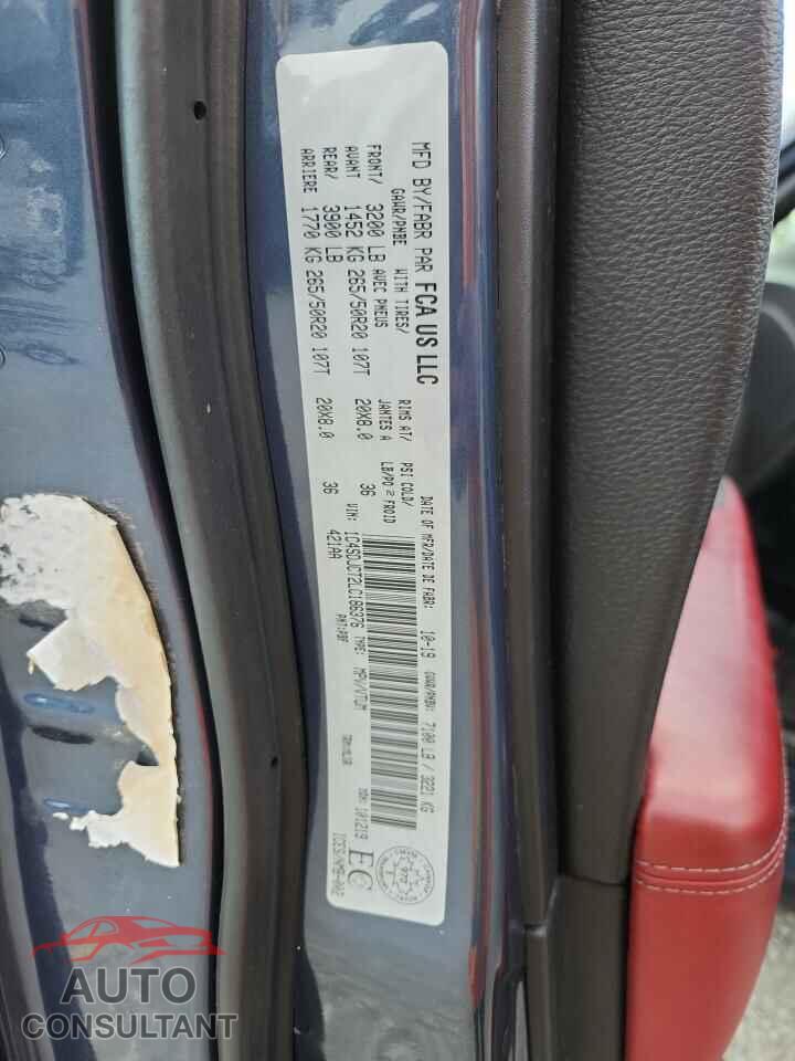 DODGE DURANGO 2020 - 1C4SDJCT2LC186376