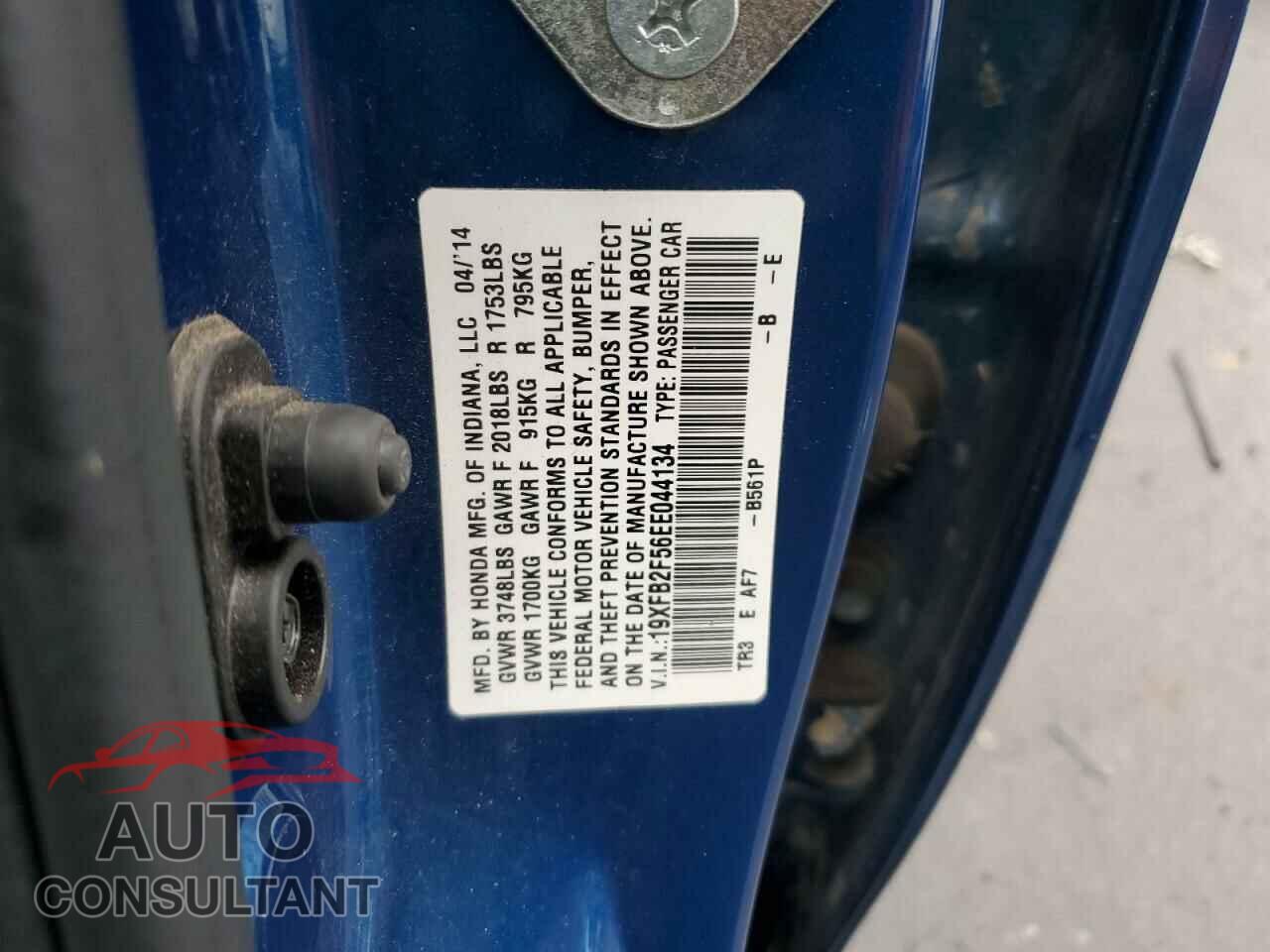 HONDA CIVIC 2014 - 19XFB2F56EE044134