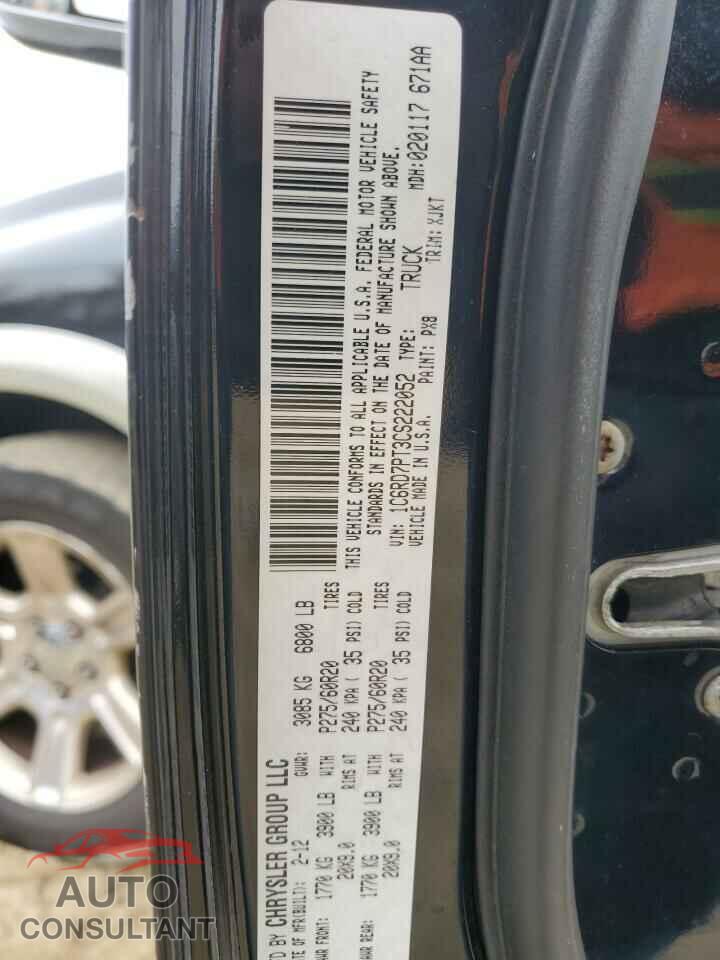 DODGE RAM 1500 2012 - 1C6RD7PT3CS222052