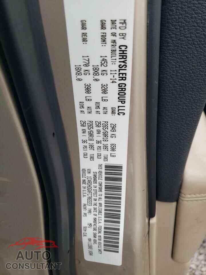 DODGE DURANGO 2015 - 1C4RDHDGXFC702223