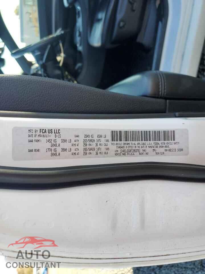 DODGE DURANGO 2015 - 1C4RDJDG0FC953761