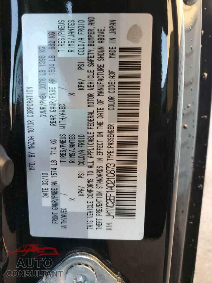 MAZDA MX5 2010 - JM1NC2EF1A0210873