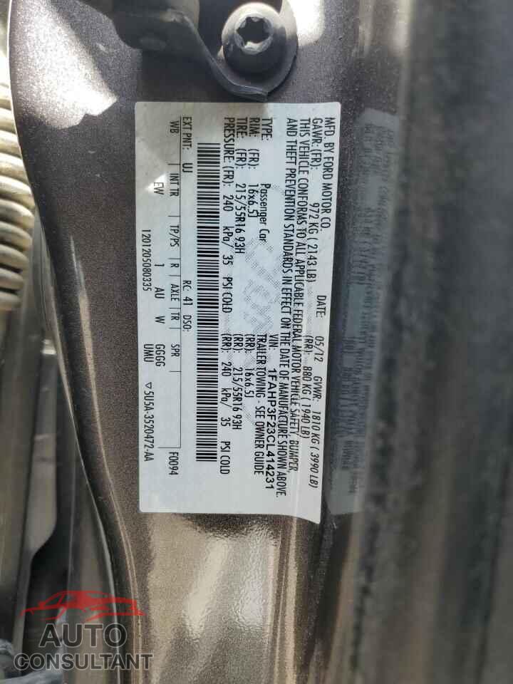 FORD FOCUS 2012 - 1FAHP3F23CL414231