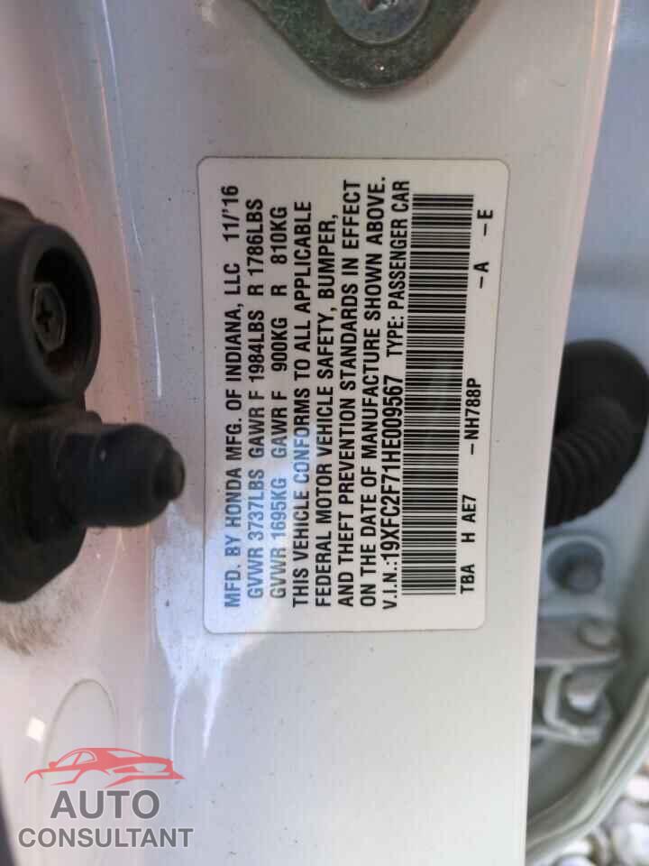 HONDA CIVIC 2017 - 19XFC2F71HE009567