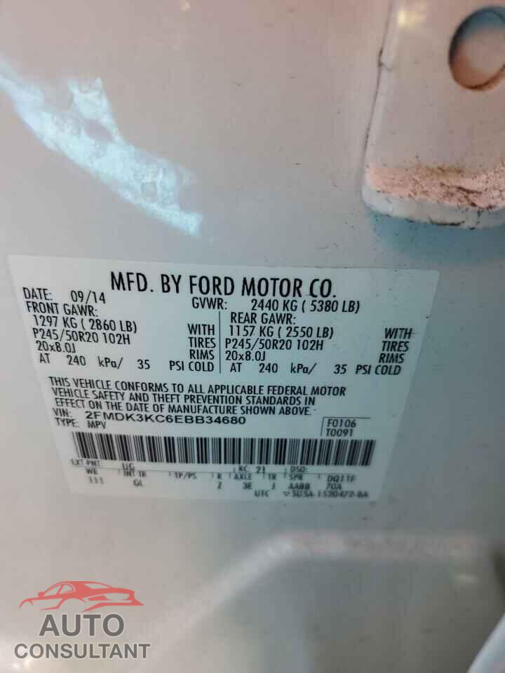FORD EDGE 2014 - 2FMDK3KC6EBB34680