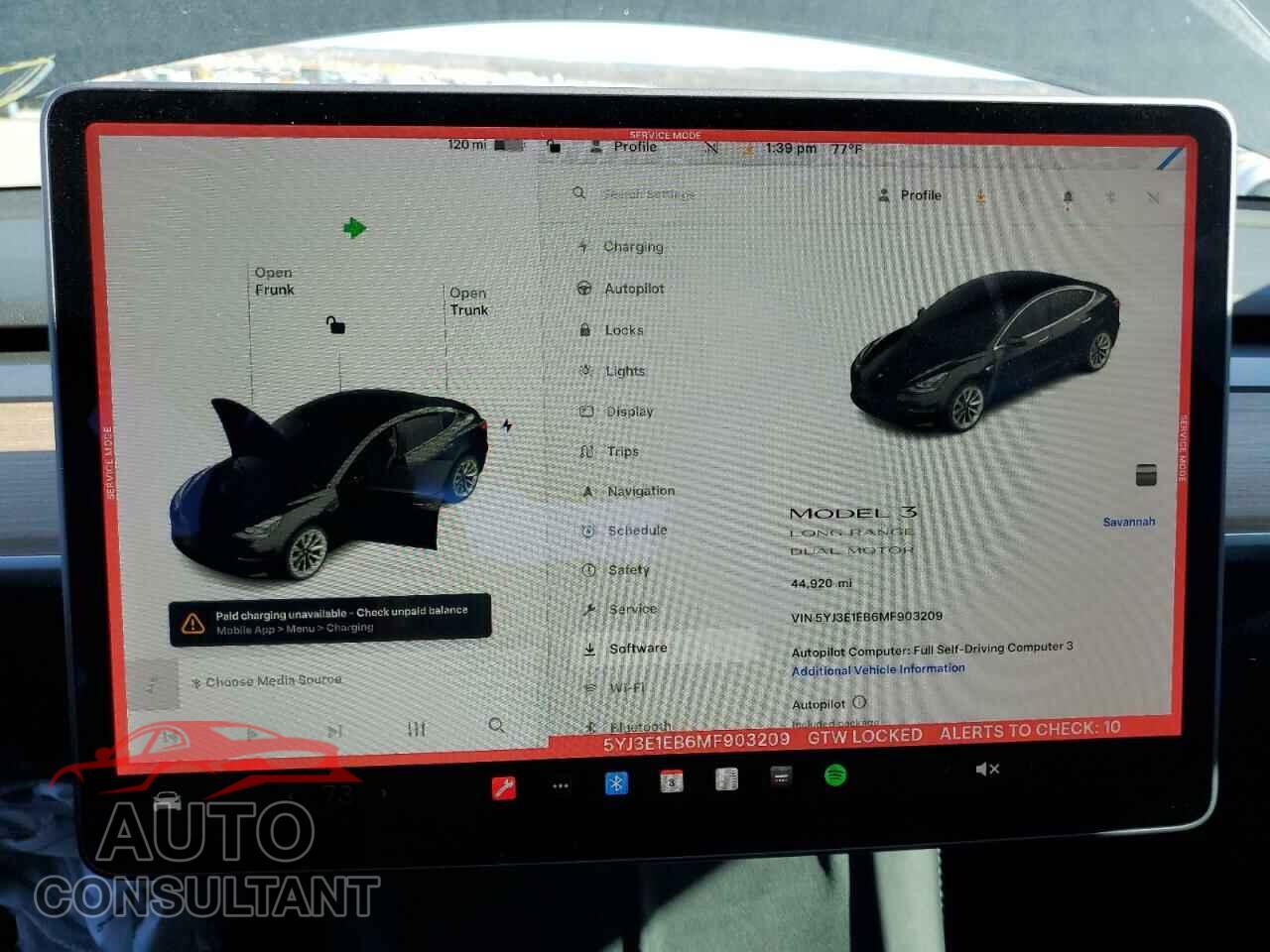 TESLA MODEL 3 2021 - 5YJ3E1EB6MF903209
