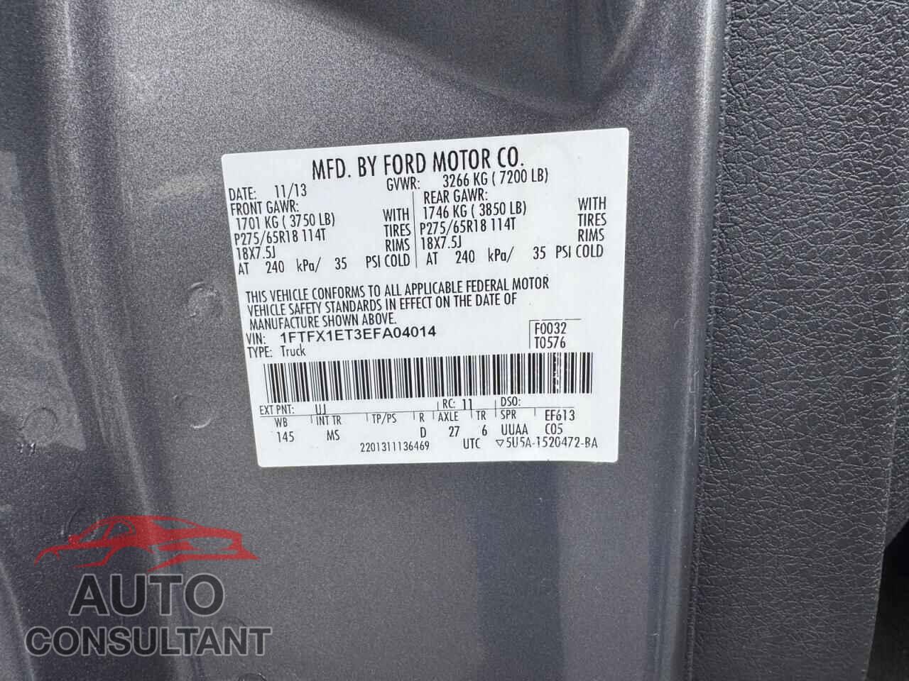 FORD F-150 2014 - 1FTFX1ET3EFA04014