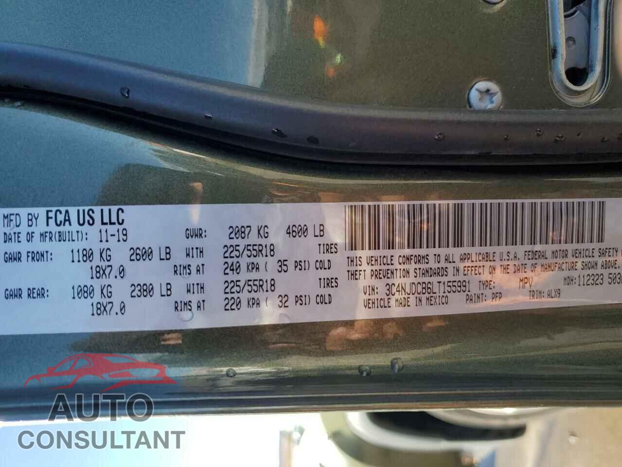 JEEP COMPASS 2020 - 3C4NJDCB6LT155991