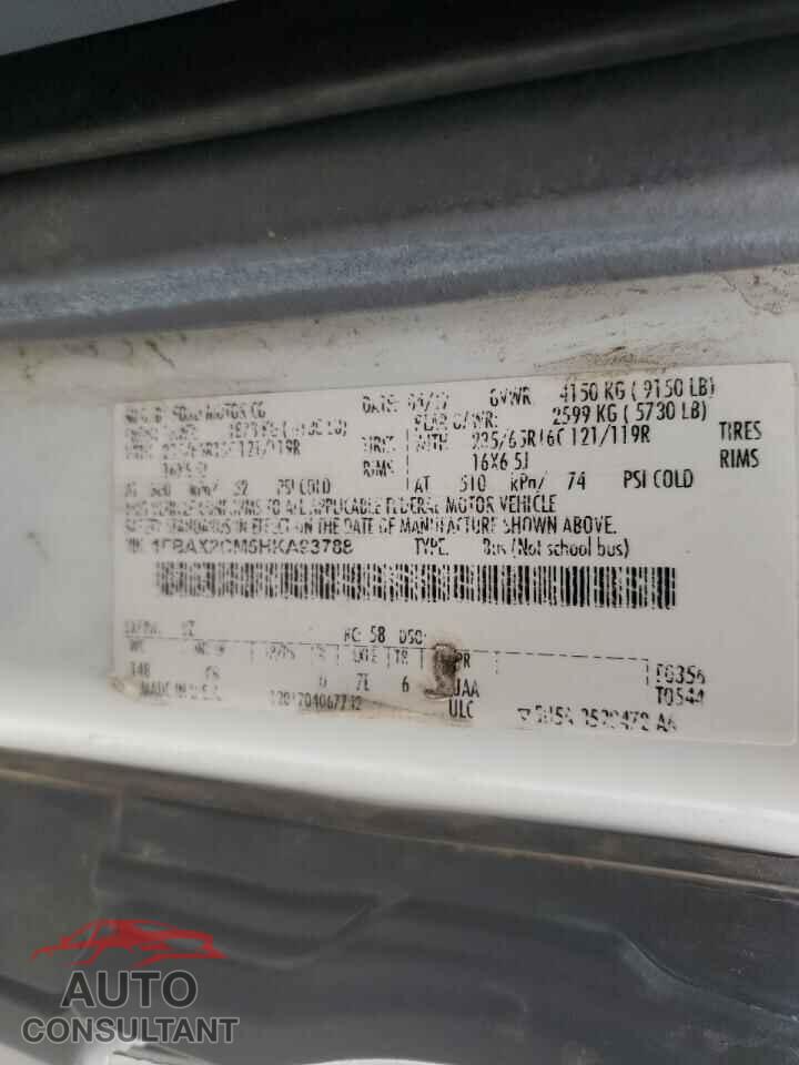 FORD TRANSIT 2017 - 1FBAX2CM5HKA93788
