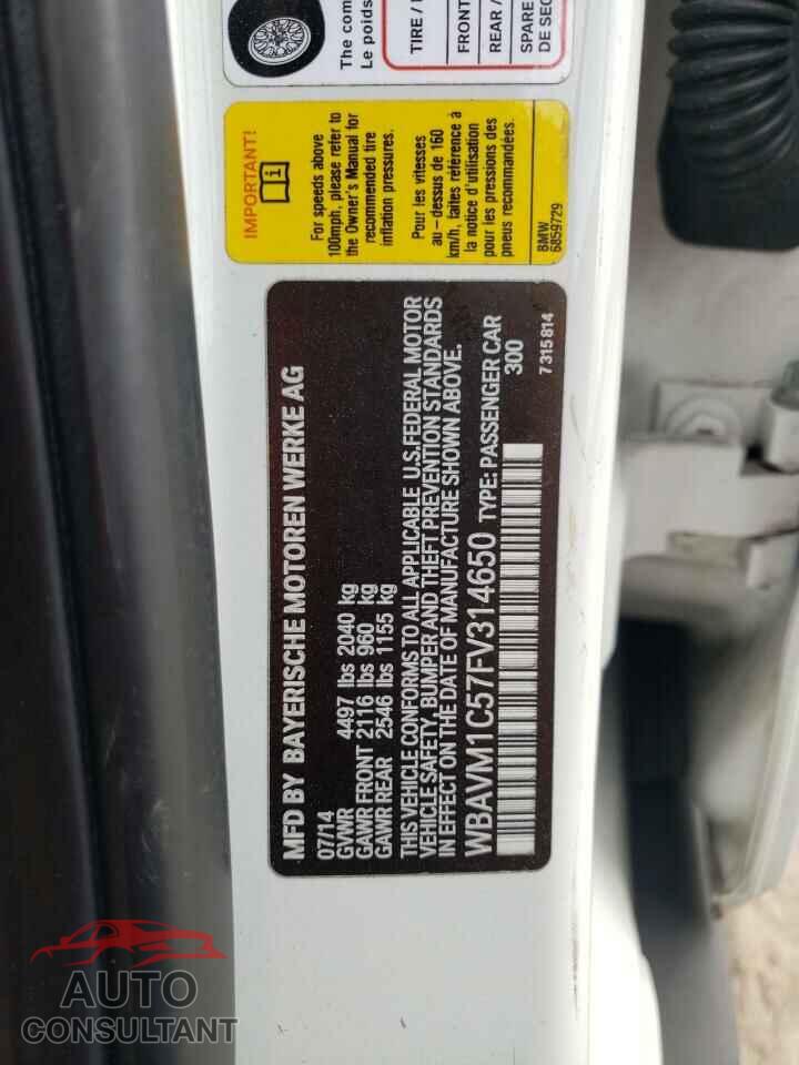 BMW X1 2015 - WBAVM1C57FV314650