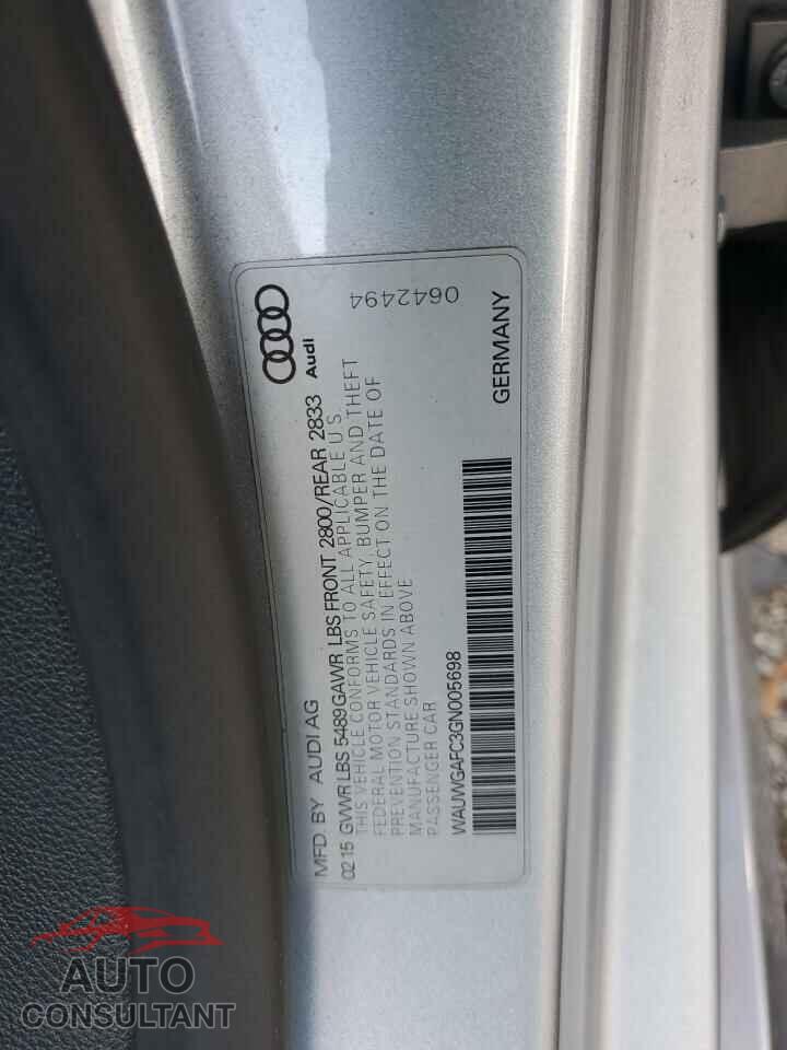 AUDI A7 2016 - WAUWGAFC3GN005698