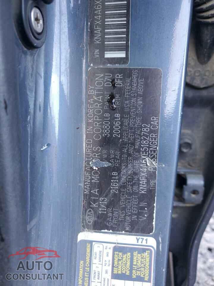 KIA FORTE 2014 - KNAFX4A6XE5182782