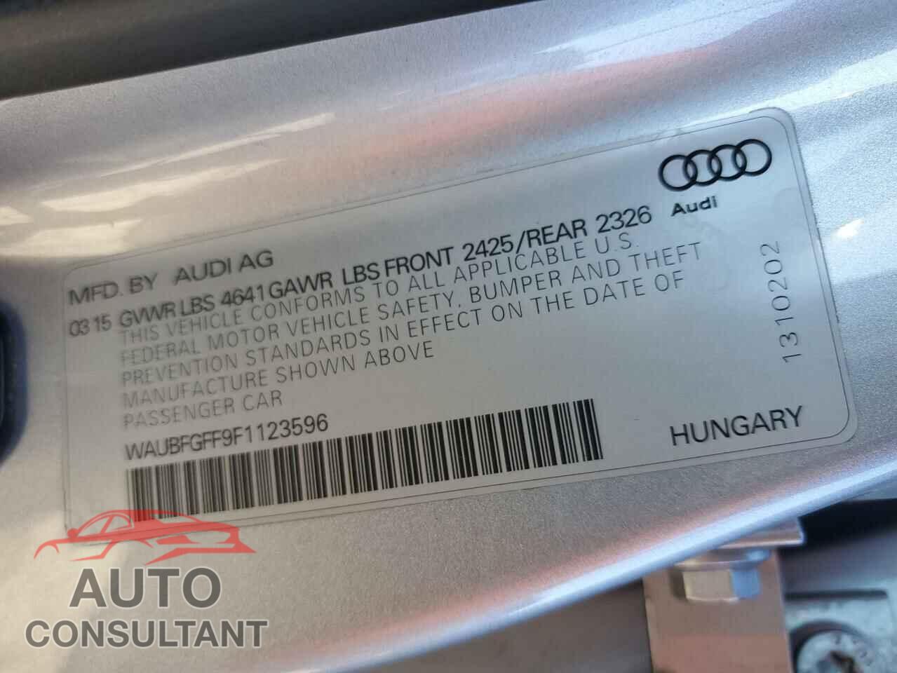 AUDI S3 2015 - WAUBFGFF9F1123596