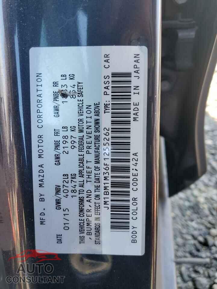 MAZDA 3 2015 - JM1BM1M36F1255262