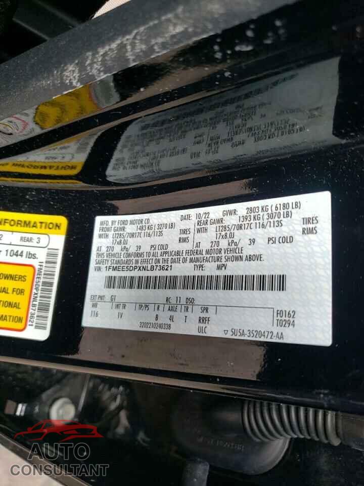 FORD BRONCO 2022 - 1FMEE5DPXNLB73621