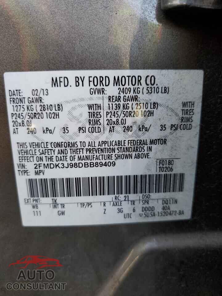 FORD EDGE 2013 - 2FMDK3J98DBB89409