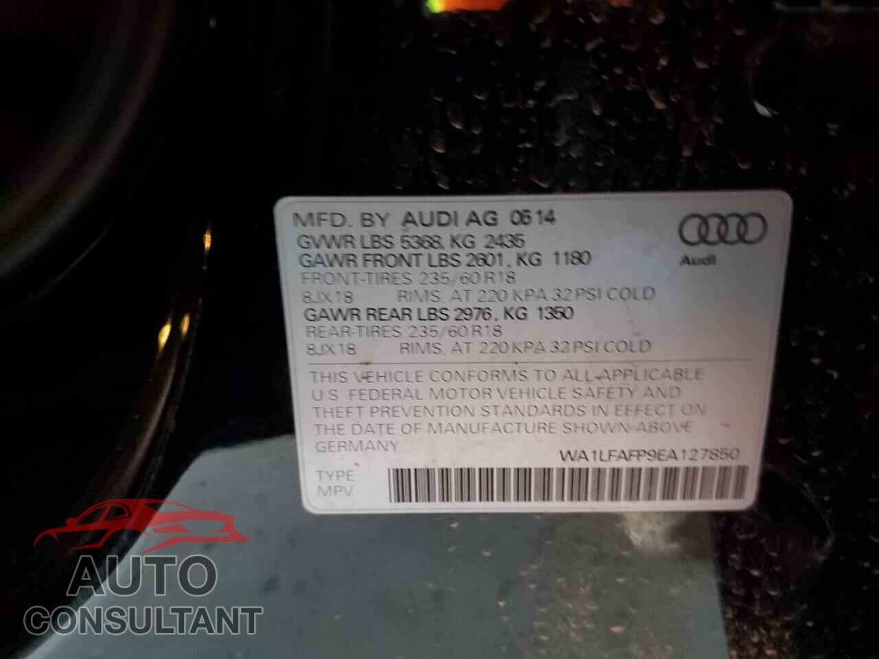 AUDI Q5 2014 - WA1LFAFP9EA127850