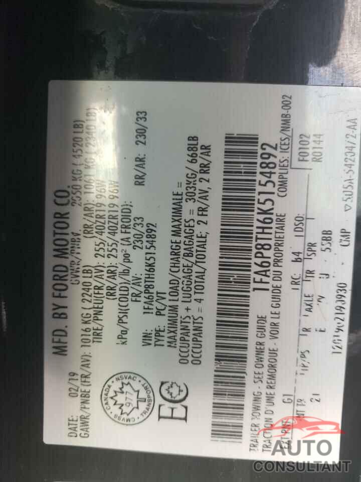 FORD ALL Models 2019 - 1FA6P8TH6K5154892