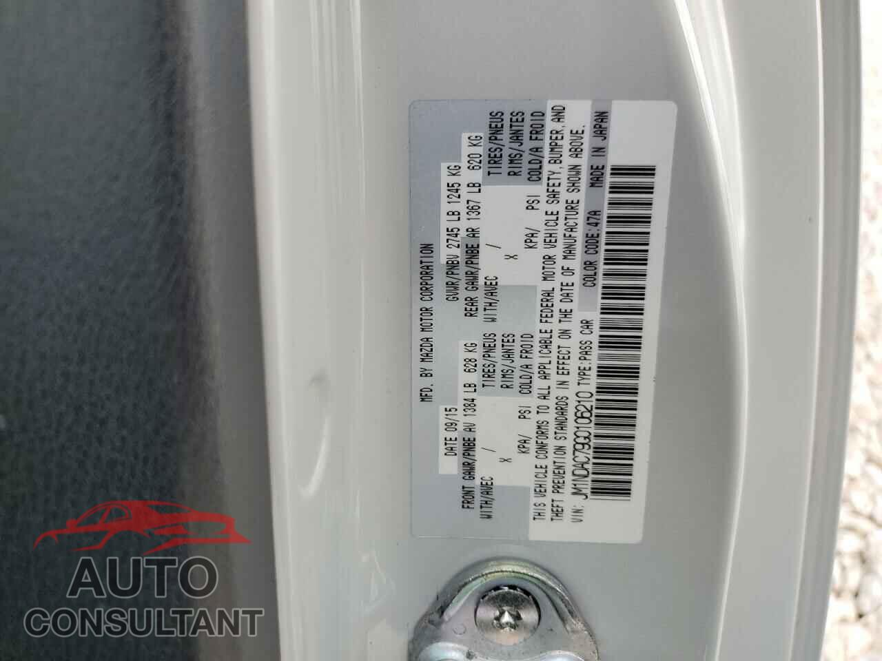 MAZDA MX5 2016 - JM1NDAC79G0106210