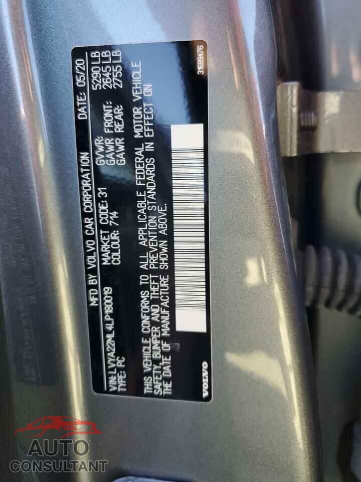 VOLVO S90 2020 - LVYA22ML4LP180019