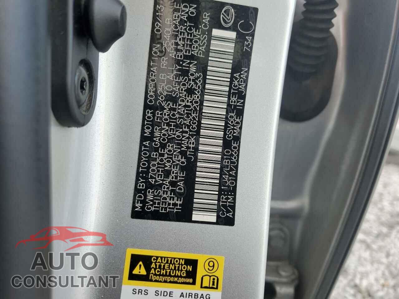 LEXUS ES350 2014 - JTHBK1GG2E2086563