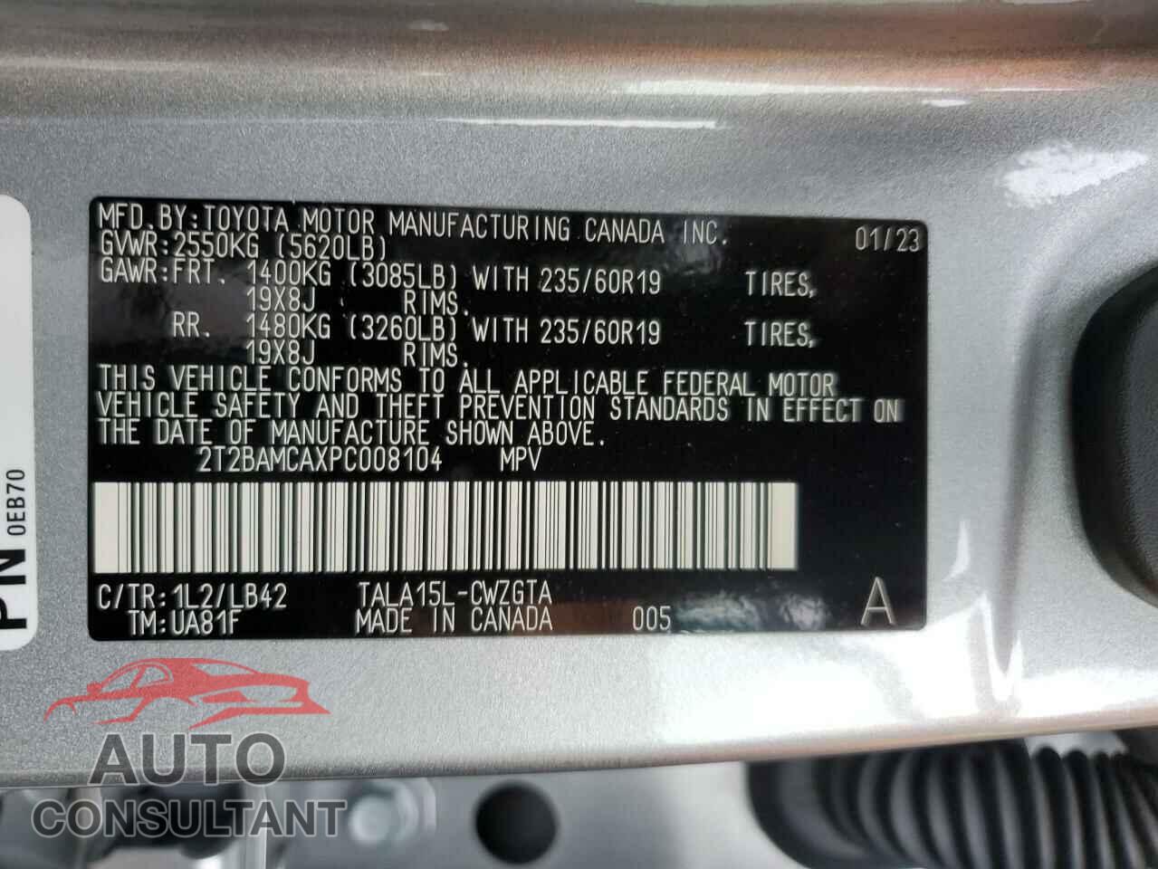 LEXUS RX350 2023 - 2T2BAMCAXPC008104