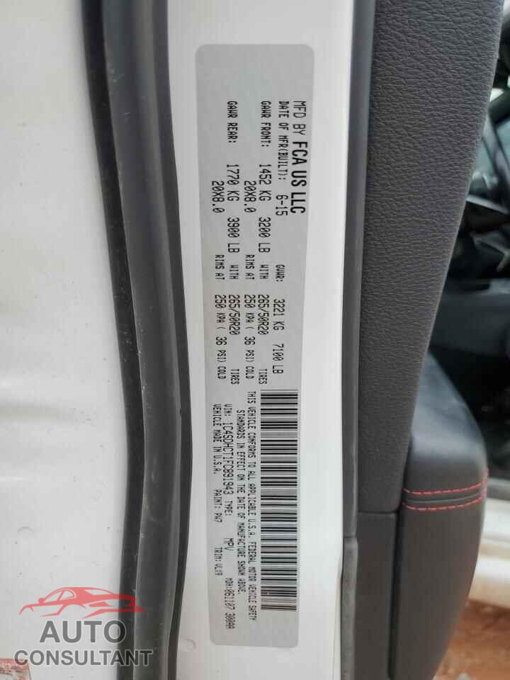 DODGE DURANGO 2015 - 1C4SDHCT1FC891943