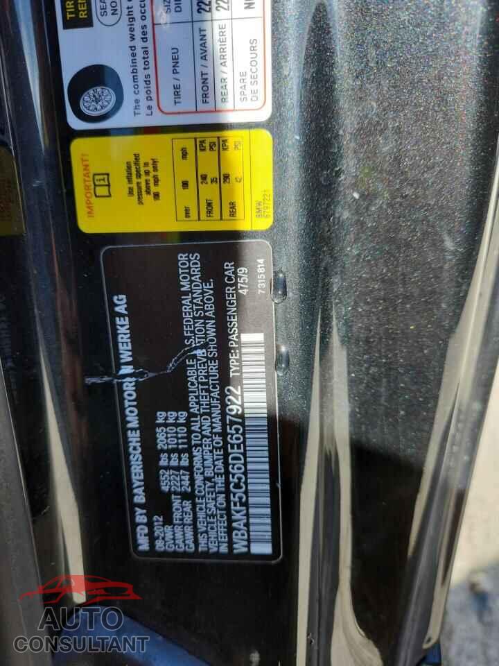 BMW 3 SERIES 2013 - WBAKF5C56DE657922