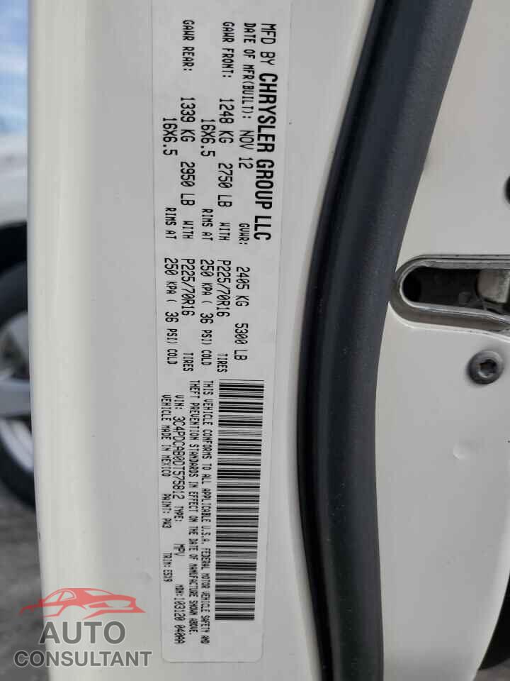 DODGE JOURNEY 2013 - 3C4PDCAB0DT575812