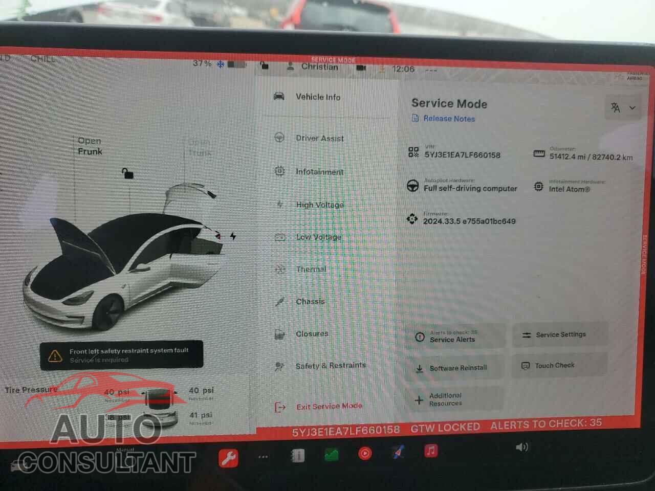TESLA MODEL 3 2020 - 5YJ3E1EA7LF660158