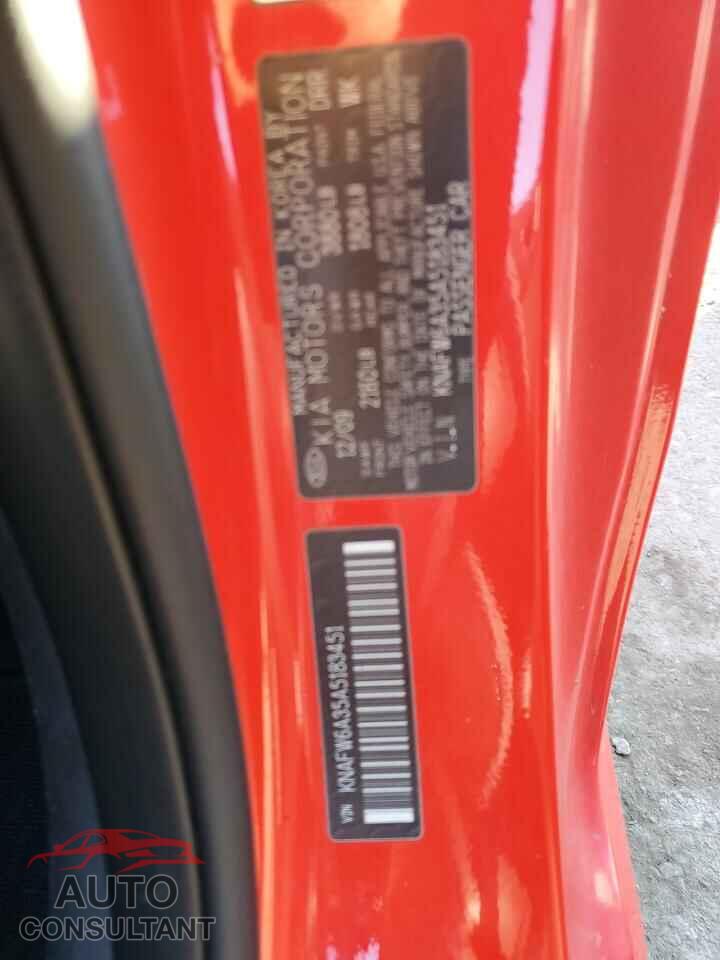 KIA FORTE 2010 - KNAFW6A35A5183451