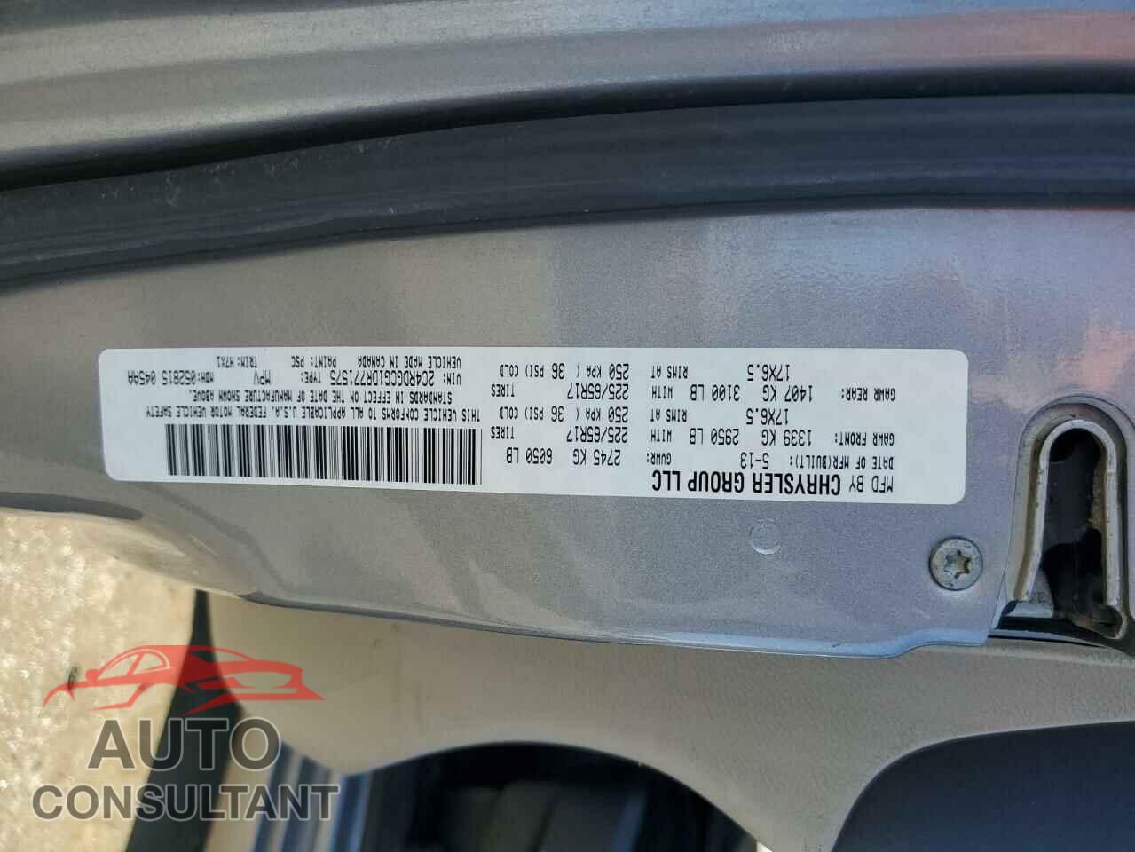 DODGE CARAVAN 2013 - 2C4RDGCG1DR771575