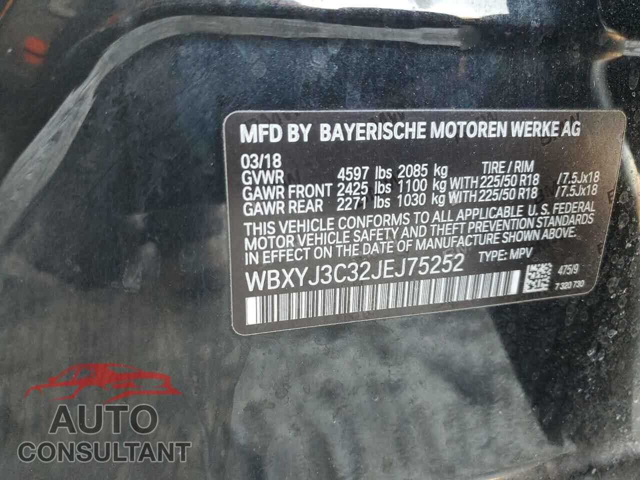 BMW X2 2018 - WBXYJ3C32JEJ75252