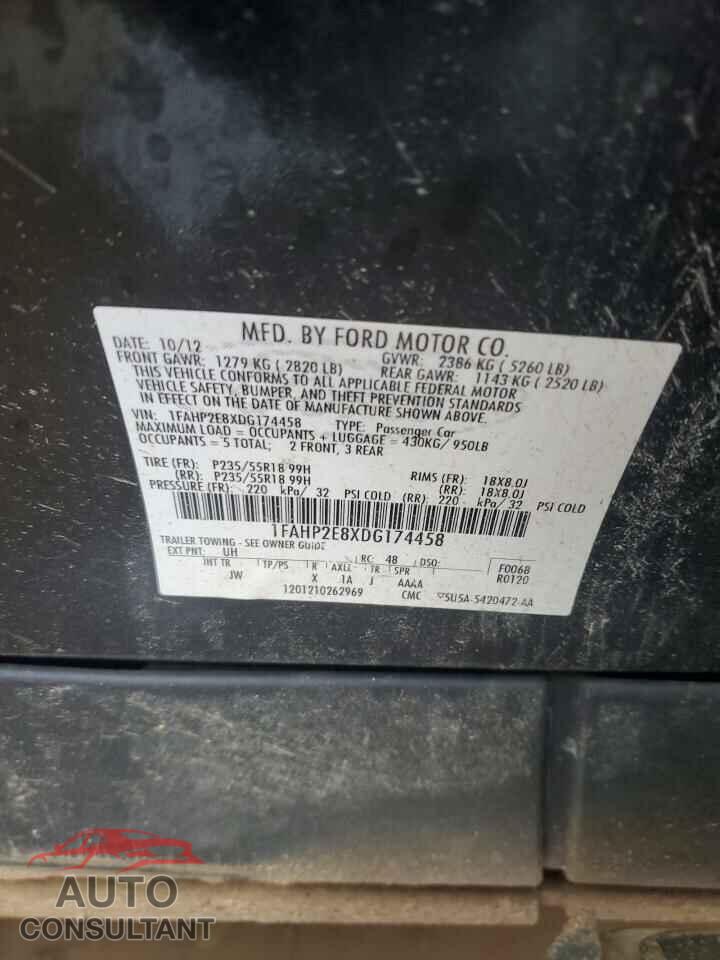FORD TAURUS 2013 - 1FAHP2E8XDG174458