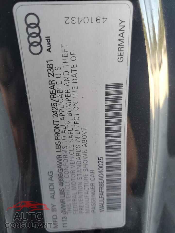 AUDI A5 2014 - WAULFAFR8EA040025