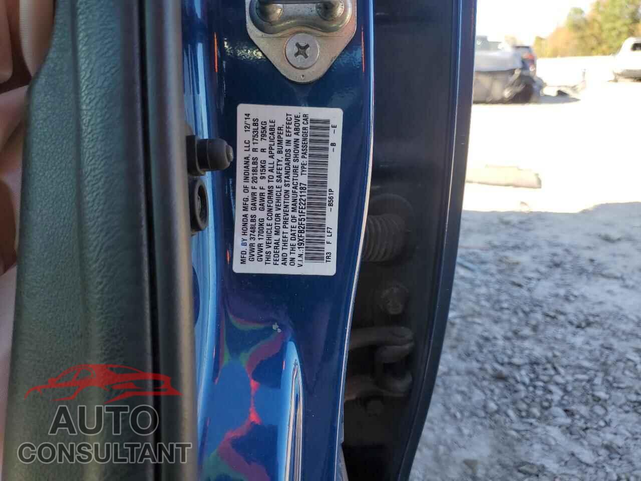 HONDA CIVIC 2015 - 19XFB2F51FE221187