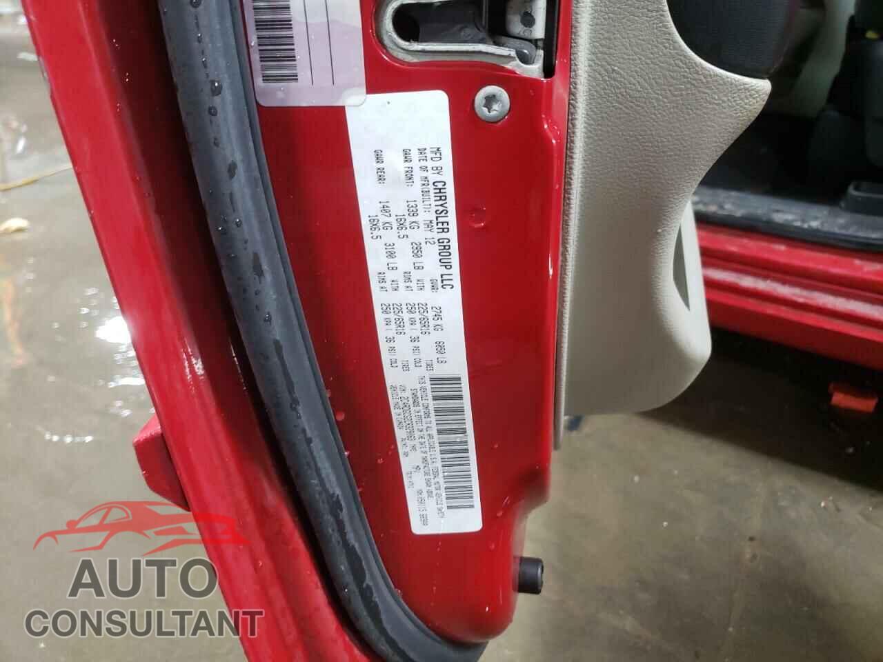 DODGE CARAVAN 2012 - 2C4RDGCG2CR329063