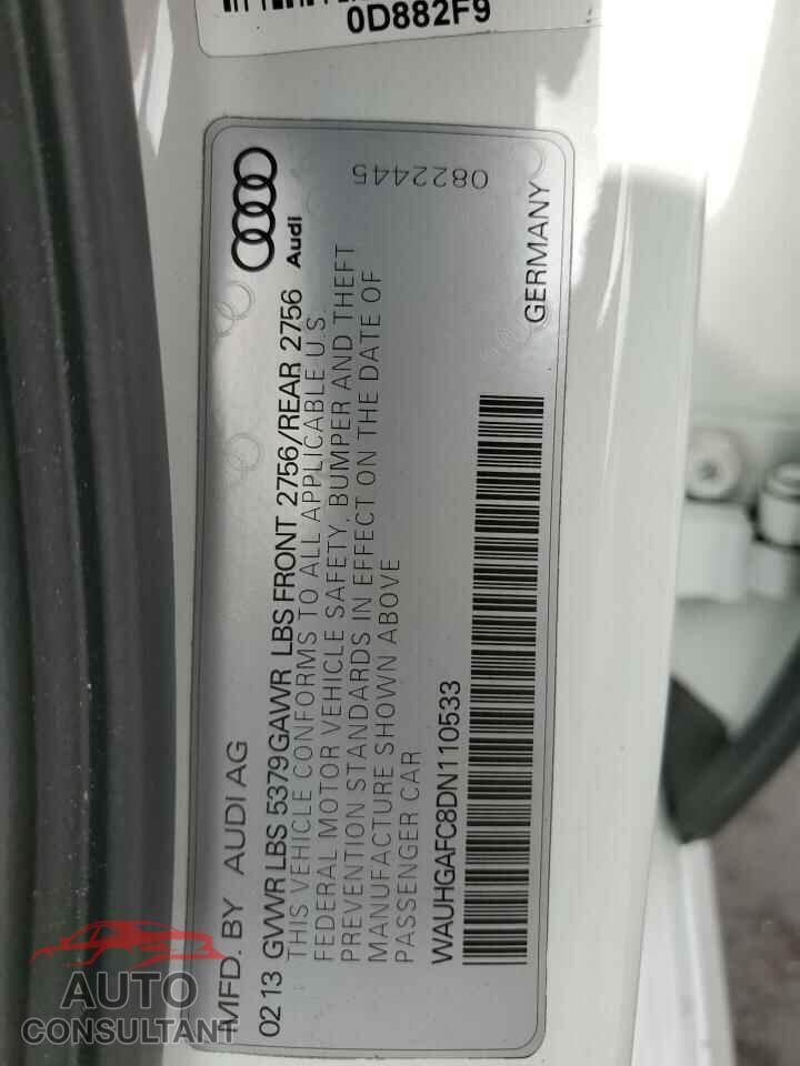AUDI A6 2013 - WAUHGAFC8DN110533