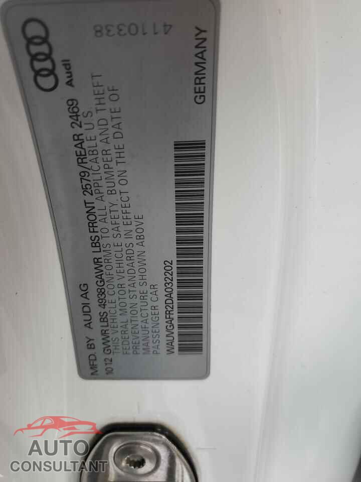 AUDI S5/RS5 2013 - WAUVGAFR2DA032202