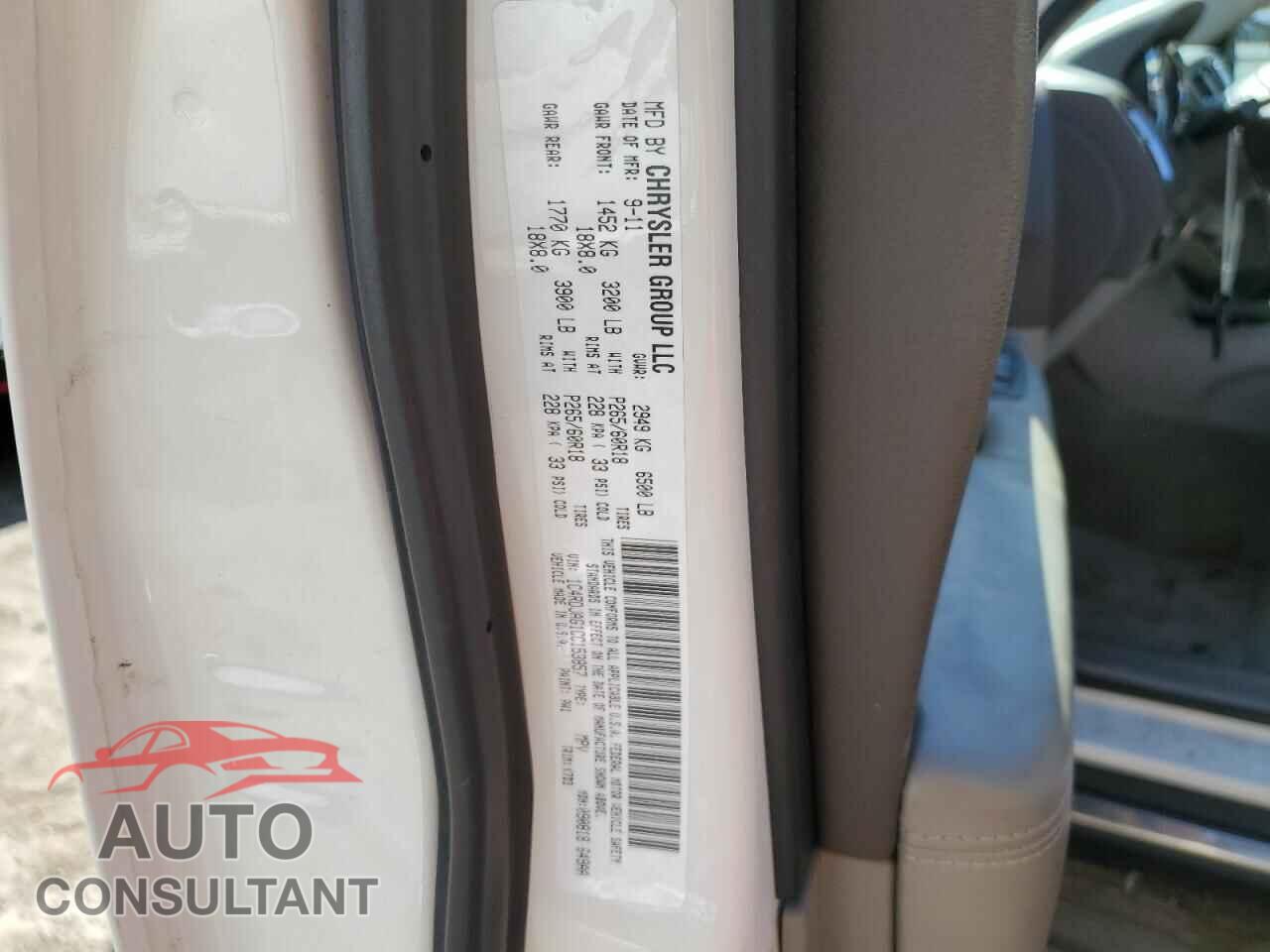 DODGE DURANGO 2012 - 1C4RDJAG1CC153857