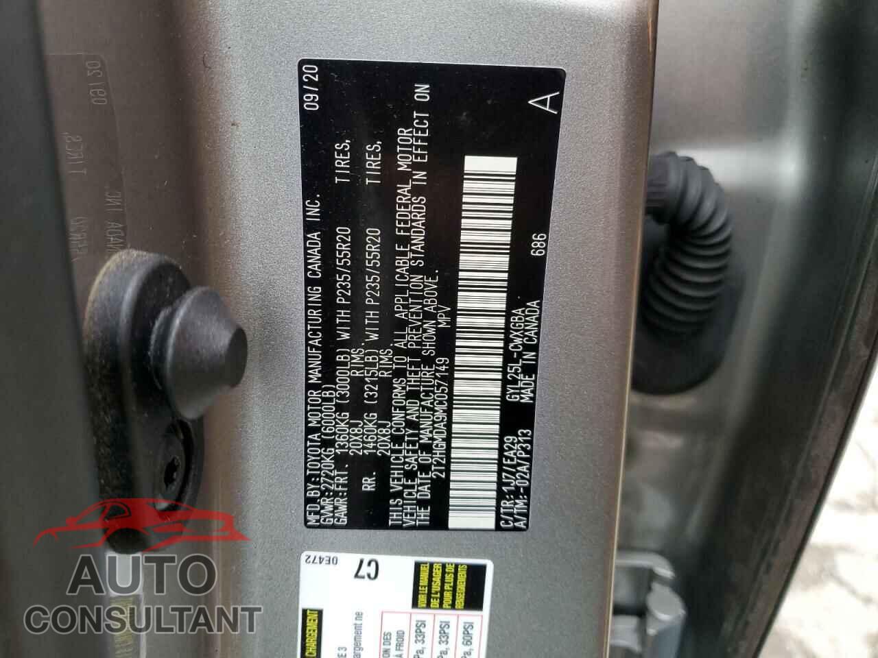 LEXUS RX450 2021 - 2T2HGMDA9MC057149